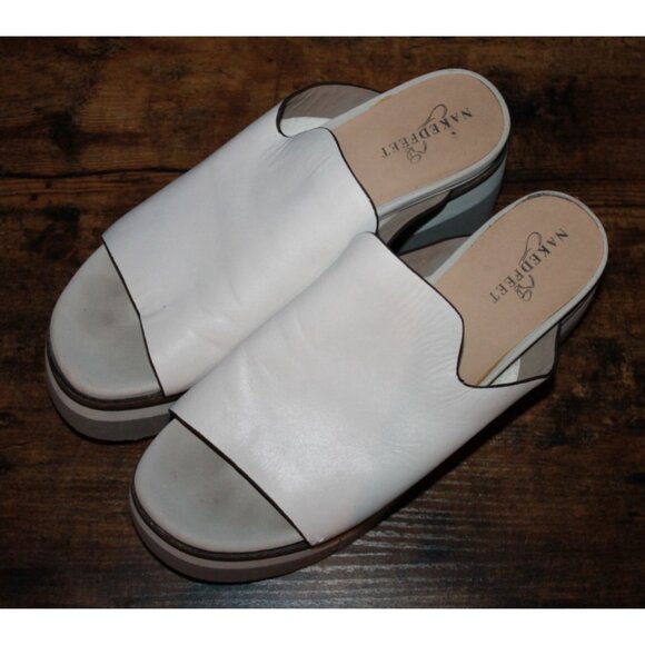 Naked Feet Women's Flow Platform Sandals Size 8.5  Off White (Mist) Chunky Boho - Picture 2 of 5